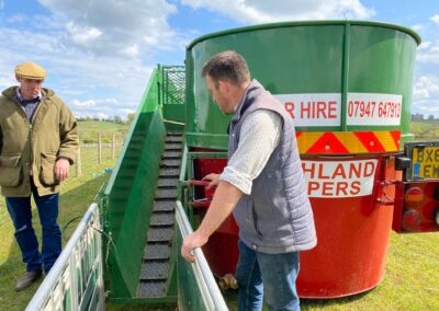 Sheep Dipping Team Preparing the Trailer On Site